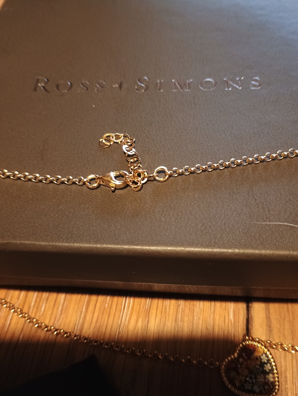 Ross + Simons Murano Floral Mosaic Heart Set Necklace, Earrings & Ring Sz. 9 — image 6 of 8